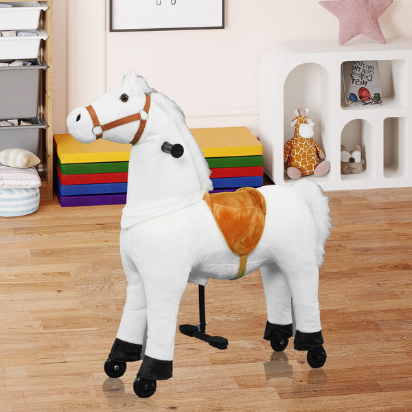 Ride on Horse for Big Kids Horse Ride on Toy, Riding Horse, Pony Rider Mechanical Walking Action Plush Animal