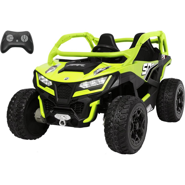 24V 10AH 2 Seater Ride on Toyss for Big Kids, 21" 4WD/AWD Largre Kids' Electric Vehicles with Remote Control for Girls,Boys, UTV Ride On Car for Kids, 4 Spring Absorbers, EVA Tires