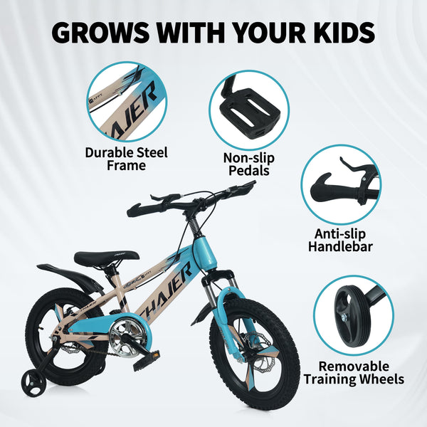 Kids Bike, 16 20 Inch Kids' Bicycles for 7-14 Years Old Boys Girls, Kids Mountain Bike with Training Wheels and Disc Brake