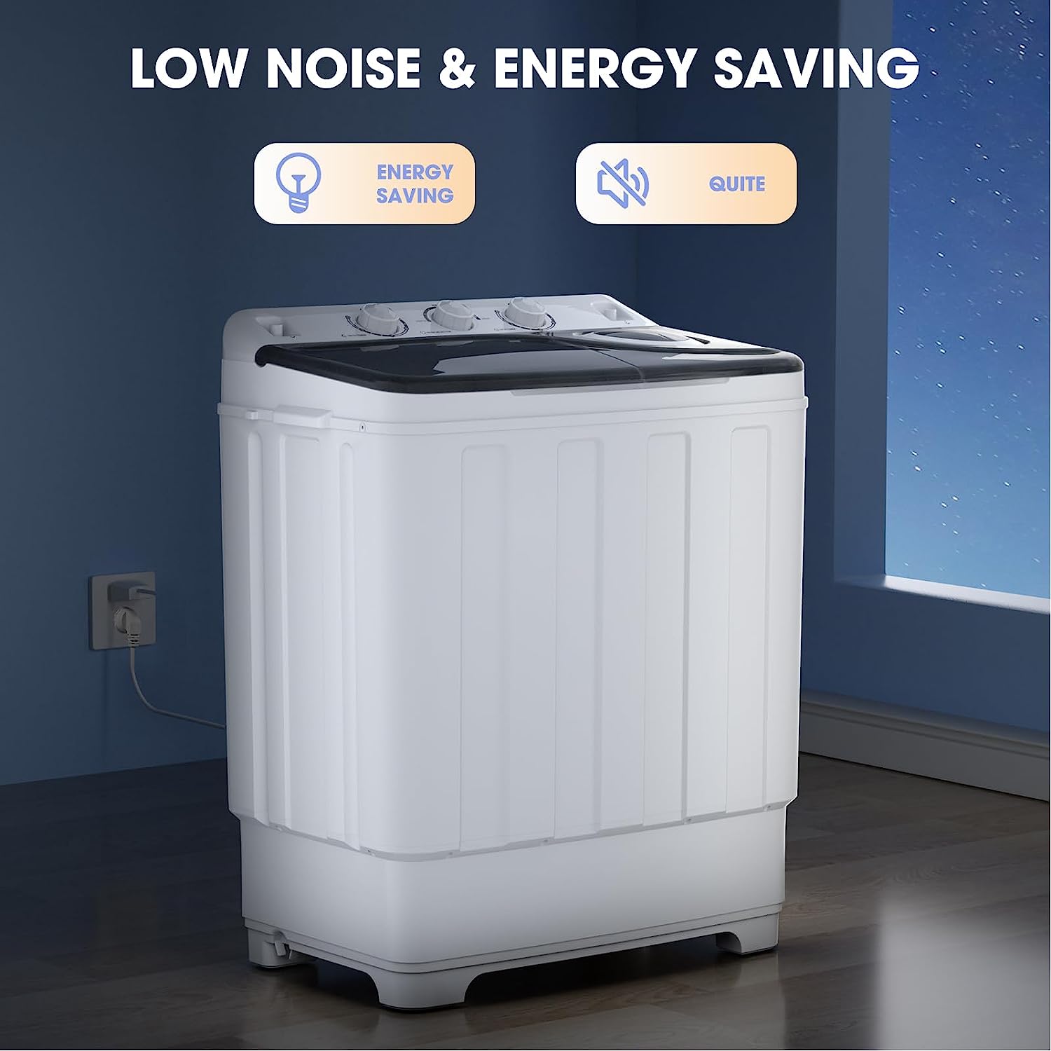2 in 1 Twin Tub Portable Washing Machine and Dryer Combo Compact Laund –  Chairliving