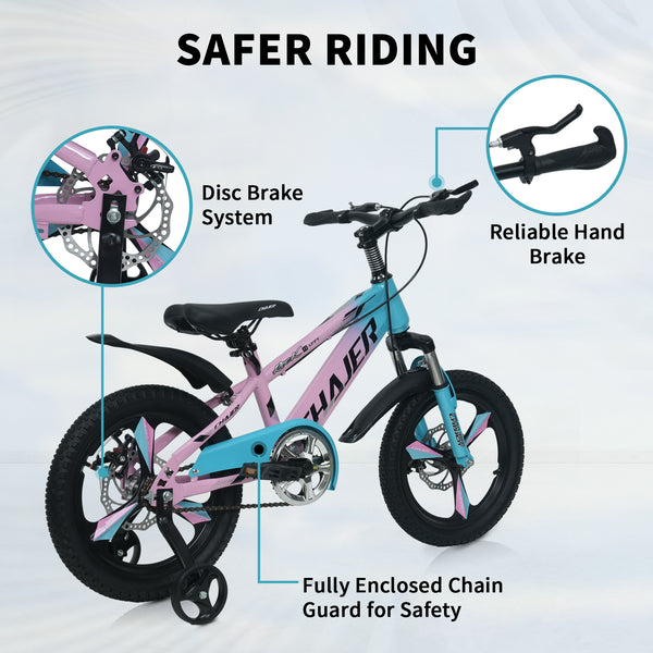 Kids Bike, 16 20 Inch Kids' Bicycles for 7-14 Years Old Boys Girls, Kids Mountain Bike with Training Wheels and Disc Brake