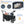 Wagon Stroller for 2 Kids, Stroller Wagon for 2 Kids Featuring 2 High Seat with Footwell, 5-Point Harnesses and Adjustable Canopy, Foldable Double Push Bar Baby Wagon for Camping, Stroller (Black)