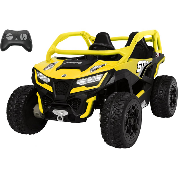 24V 10AH 2 Seater Ride on Toyss for Big Kids, 21" 4WD/AWD Largre Kids' Electric Vehicles with Remote Control for Girls,Boys, UTV Ride On Car for Kids, 4 Spring Absorbers, EVA Tires