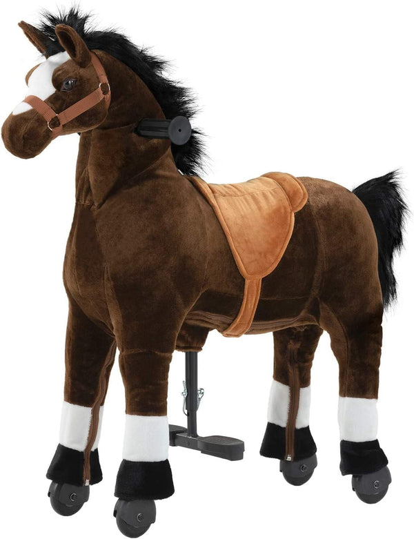 Ride on Horse for Big Kids Horse Ride on Toy, Riding Horse, Pony Rider Mechanical Walking Action Plush Animal